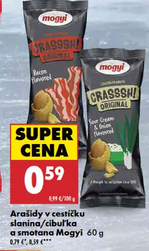 Mogyi arašidy v cestíčku slanina