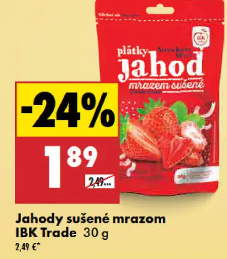 IBK Trade plátky jahôd sušené mrazom