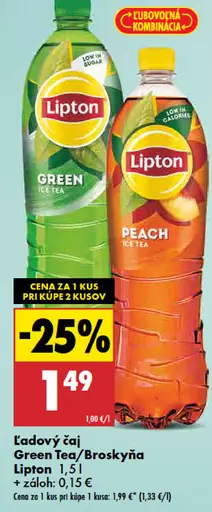 Lipton Green Ice Tea ľadový čaj zelený
