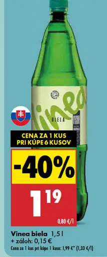 Vinea biela nealkoholický nápoj