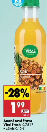 Ananásová šťava Vital Fresh