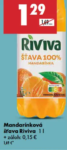 Riviva mandarínková šťava 100%
