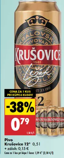 Krušovice 12° plechovka