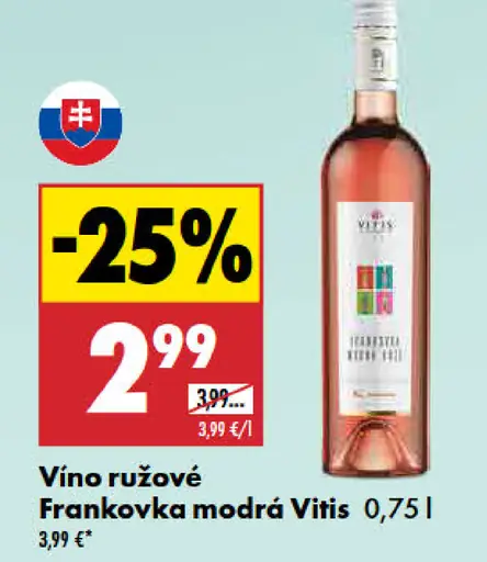 Vino ružové Frankovka modrá Vitis