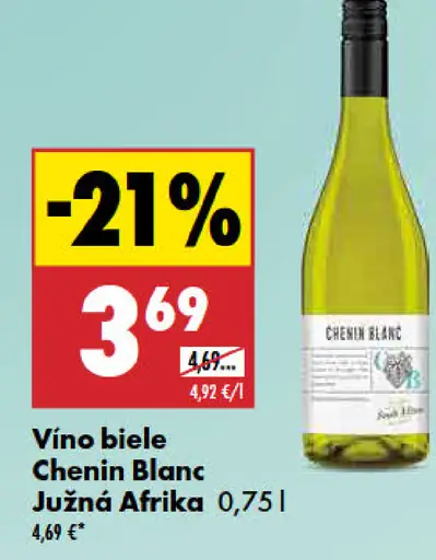 Vino biele Chenin Blanc Južná Afrika