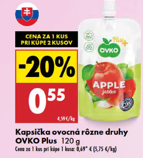 OVKO Plus kapsička ovocná