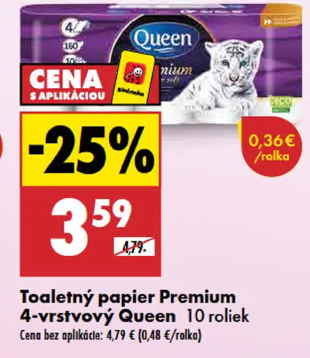 Queen Toaletný papier Premium 4-vrstvový