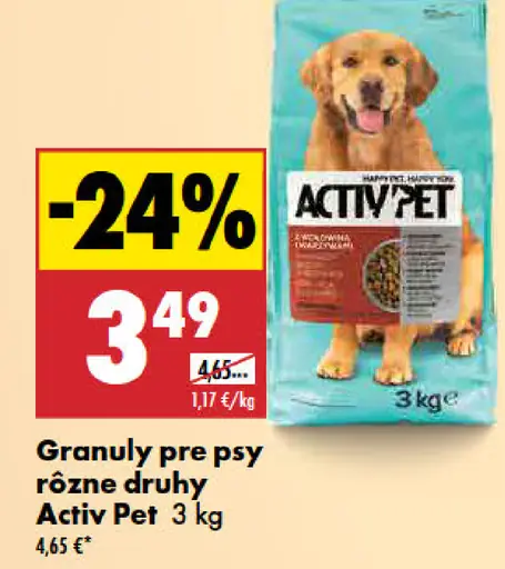 Activ Pet Granuly pre psy rôzne druhy malé plemená