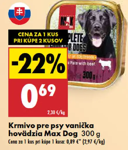 Max Dog Krmivo pre psy vanička hydinová