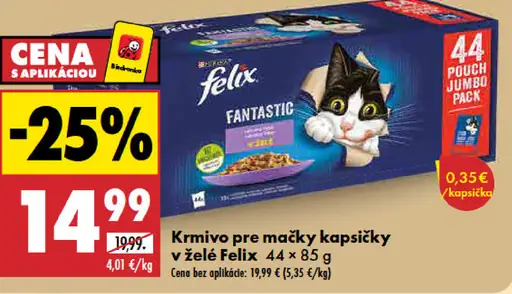Felix Krmivo pre mačky v želé kapsička