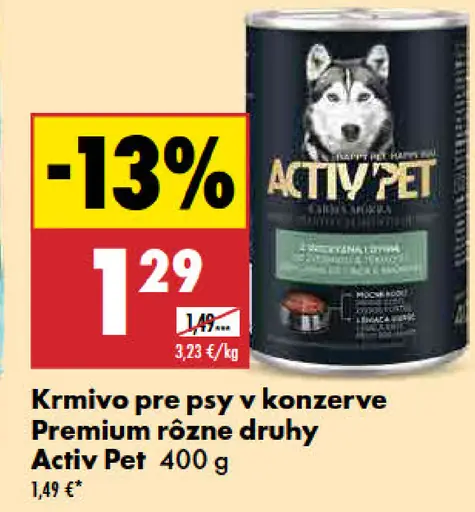 Activ Pet Krmivo pre psy v konzerve Premium