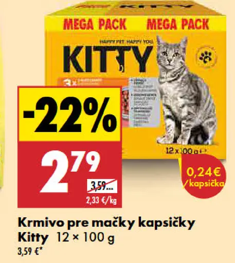 Kitty krmivo pre mačky konzerva