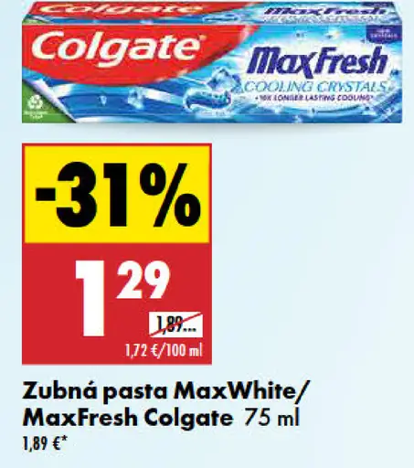 Colgate Zubná pasta MaxWhite/MaxFresh
