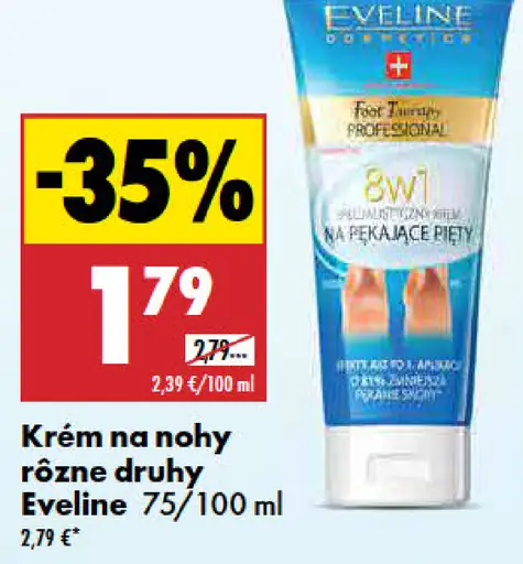 Eveline krém na nohy rôzne druhy