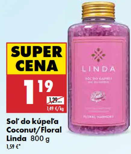 Linda soľ do kúpeľa Coconut / Floral