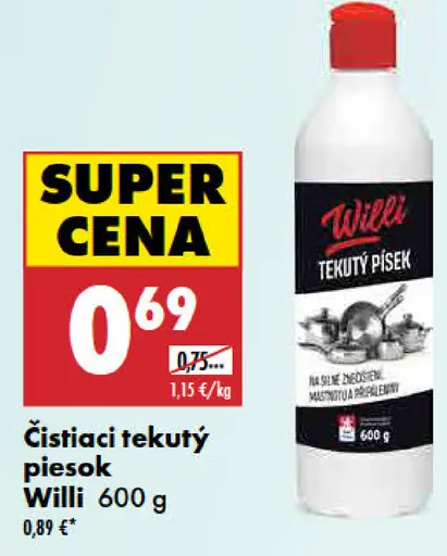 Willi čistiaci tekutý piesok