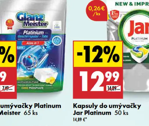 Jar Platinum kapsuly do umývačky riadu
