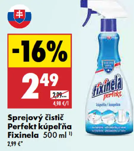 Fixinela Perfekt čistiaci prostriedok na kúpeľne