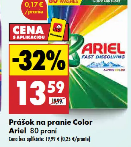 Ariel prášok na pranie Color