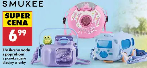 Smukee fľaška na vodu s popruhom