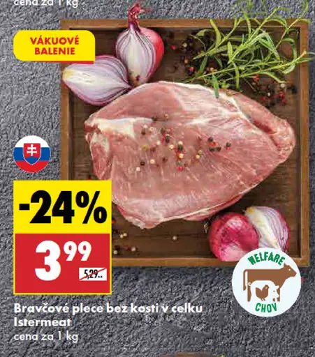 Istermeat bravčové plece bez kosti v celku