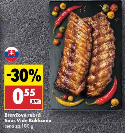 Kukkonia Bravčové rebrá Sous Vide