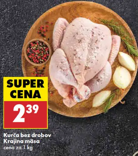 Kurča bez drobov Krajina mäsa