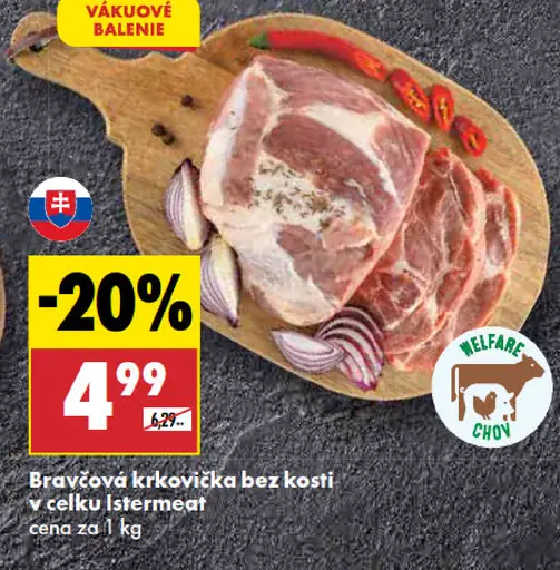 Istermeat Bravčová krkovička bez kosti v celku