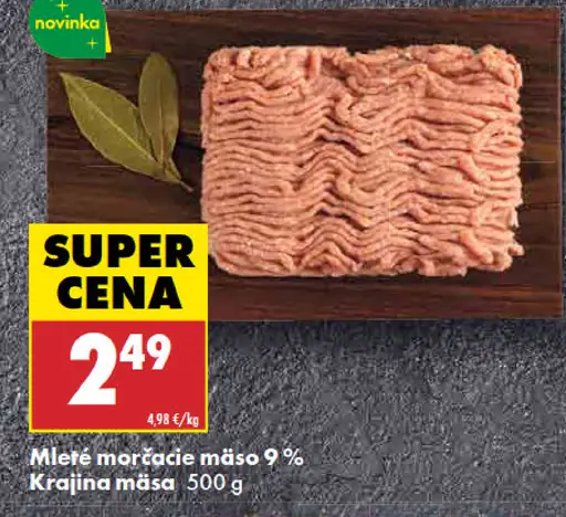 Krajina mäsa mleté morčacie mäso 9 %