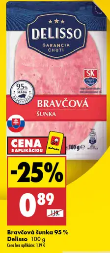 Delisso Bravčová šunka 90 %