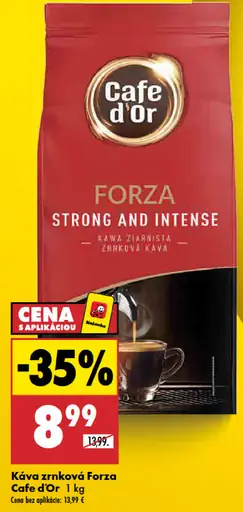 Cafe d’Or Forza zrnková káva strong and intense
