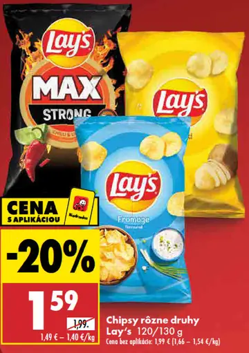 Lay's chipsy rôzne druhy