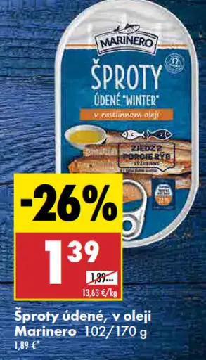 Marinero šproty údené v oleji Winter