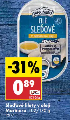 Marinero Sledové filety v oleji