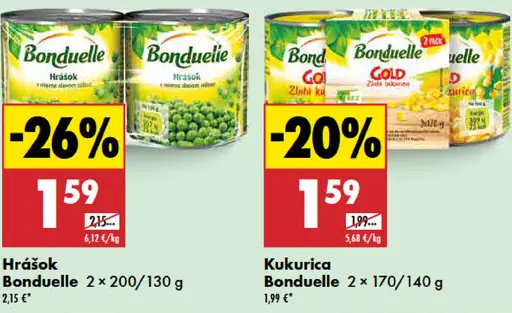 Hrášok Bonduelle