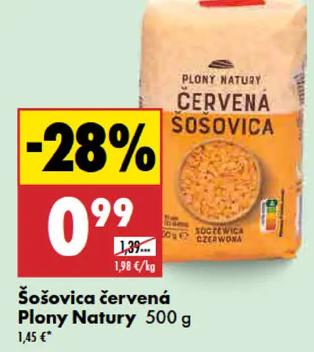 Šošovica červená Plony Natury