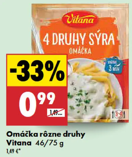 Omáčka štyri druhy syra Vitana