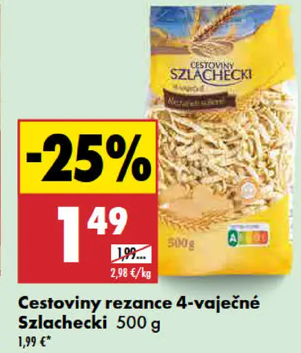 Cestoviny rezance 4‑vaječné Szlachecki