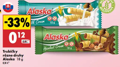 Alaska trubičky mliečny krém