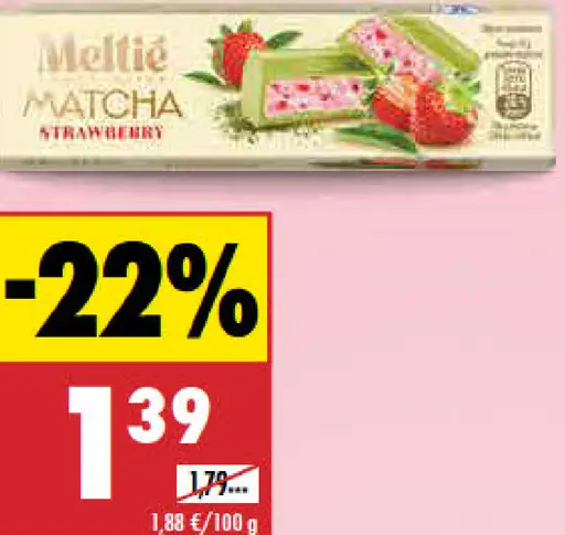 Meltíé tyčinka Matcha jahoda-jogurt