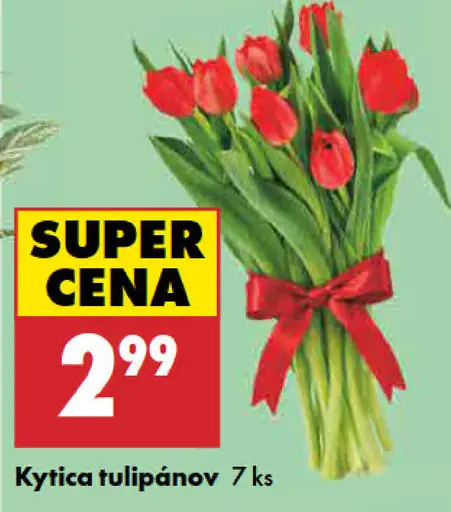Veľká kytica tulipánov