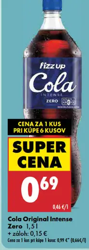 Fizz Up Cola Zero nealkoholický nápoj