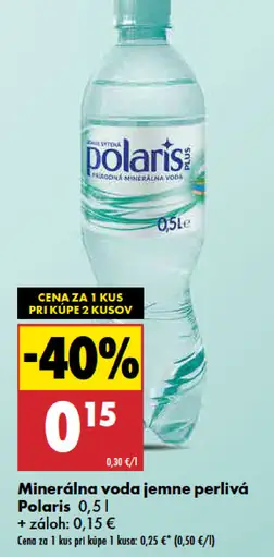 Polaris minerálna voda jemne perlivá