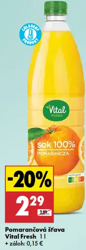Pomarančová šťava Vital Fresh
