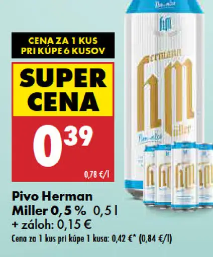 Herman Miller Pivo plechovka