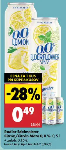 Edelmeister radler citrón 0,0 %