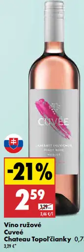 Chateau Topoľčianky Cuvée víno ružové