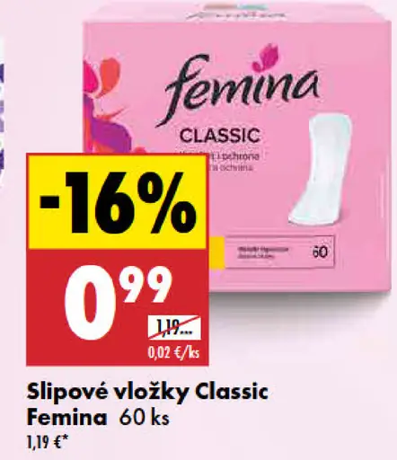 Femina Classic Slipové vložky