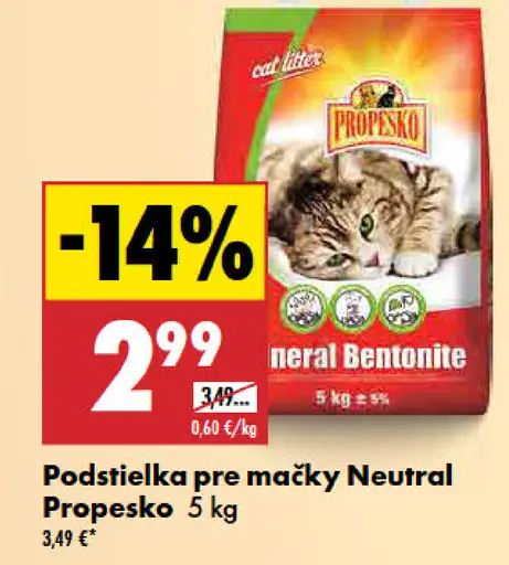 Propesko Podstielka pre mačky Neutral