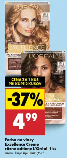 L’Oréal Farba na vlasy Excellence Creme rôzne odtiene